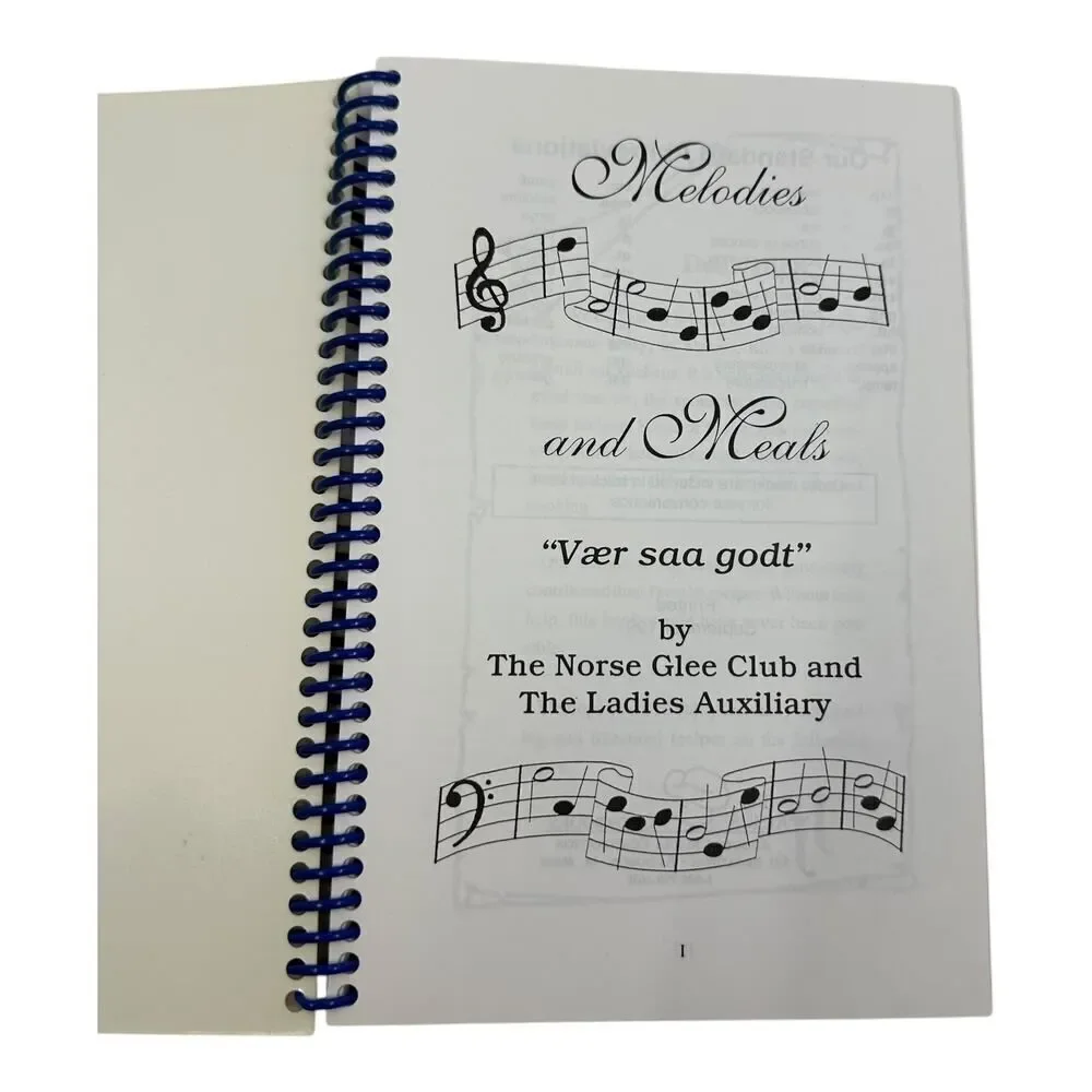 Norse Glee Club Melodies and Meals Cookbook White Good Scandinavian‎ Recipes